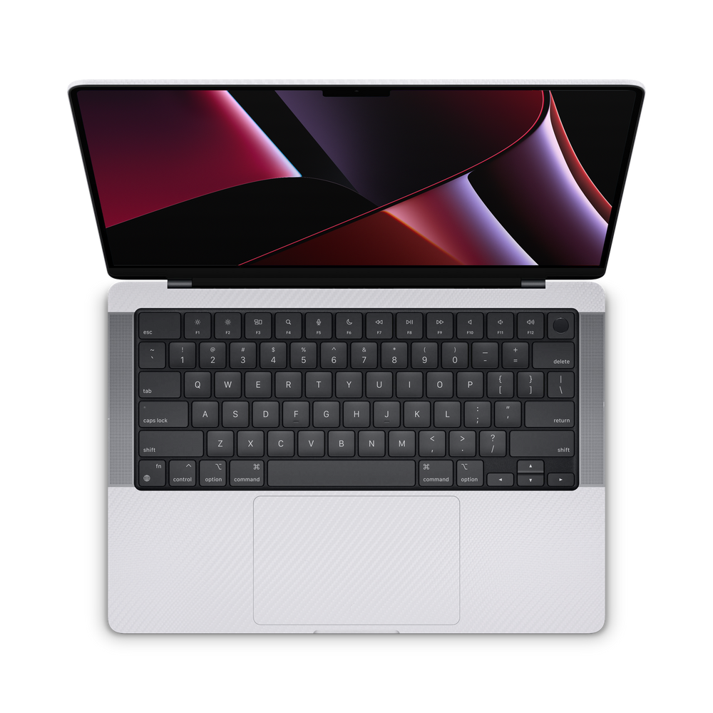Apple Macbook Pro 14 2021+ Ultimate White Carbon Fiber Skin Wrap Cover