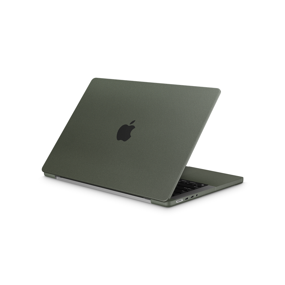 Apple Macbook Pro 14 2021+ Ultimate Matte Green Metallic Skin Wrap Cover