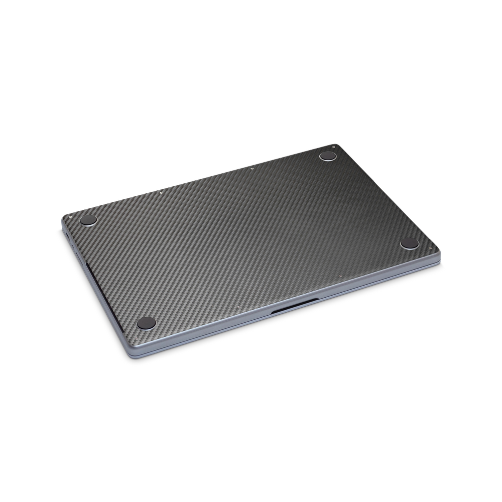 Apple Macbook Professional 16 M1 Professional Bottom Black Carbon Fiber Skin Wrap Cover