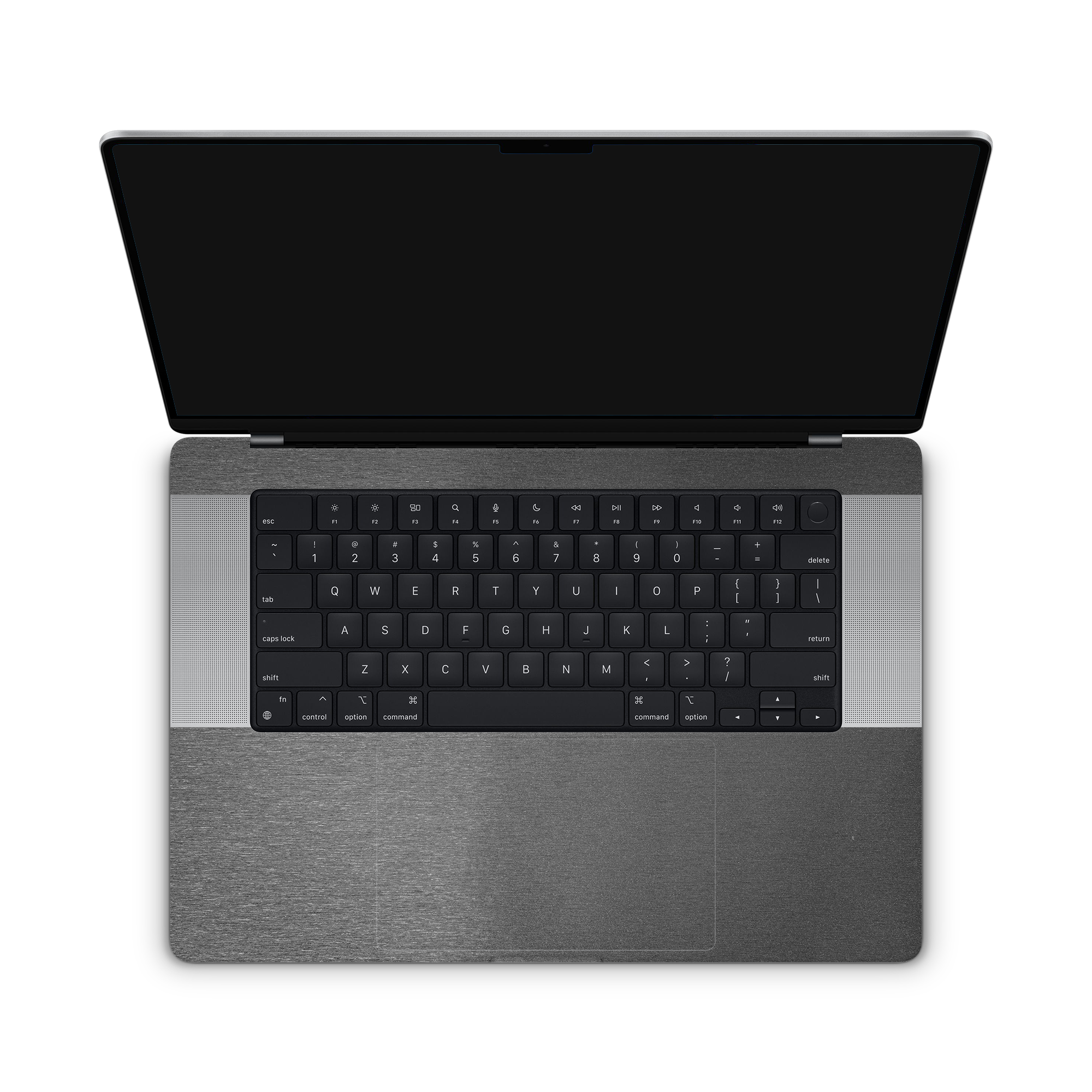 Apple Macbook Professional 16 M1 Professional Interior Brushed Black Skin Wrap Cover