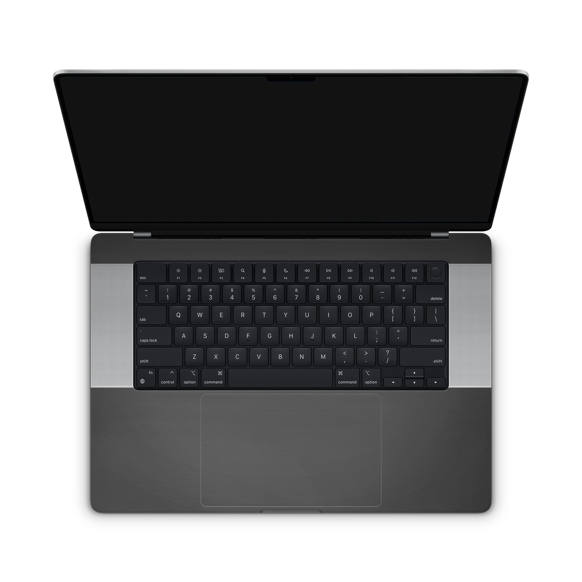 Apple Macbook Professional 16 M1 Professional Interior Matte Black Skin Wrap Cover