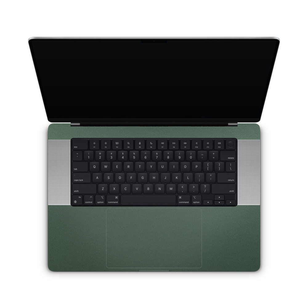Apple MacBook Pro 16" 2021+ Professional Interior Matte Green Metallic Skin Wrap Cover
