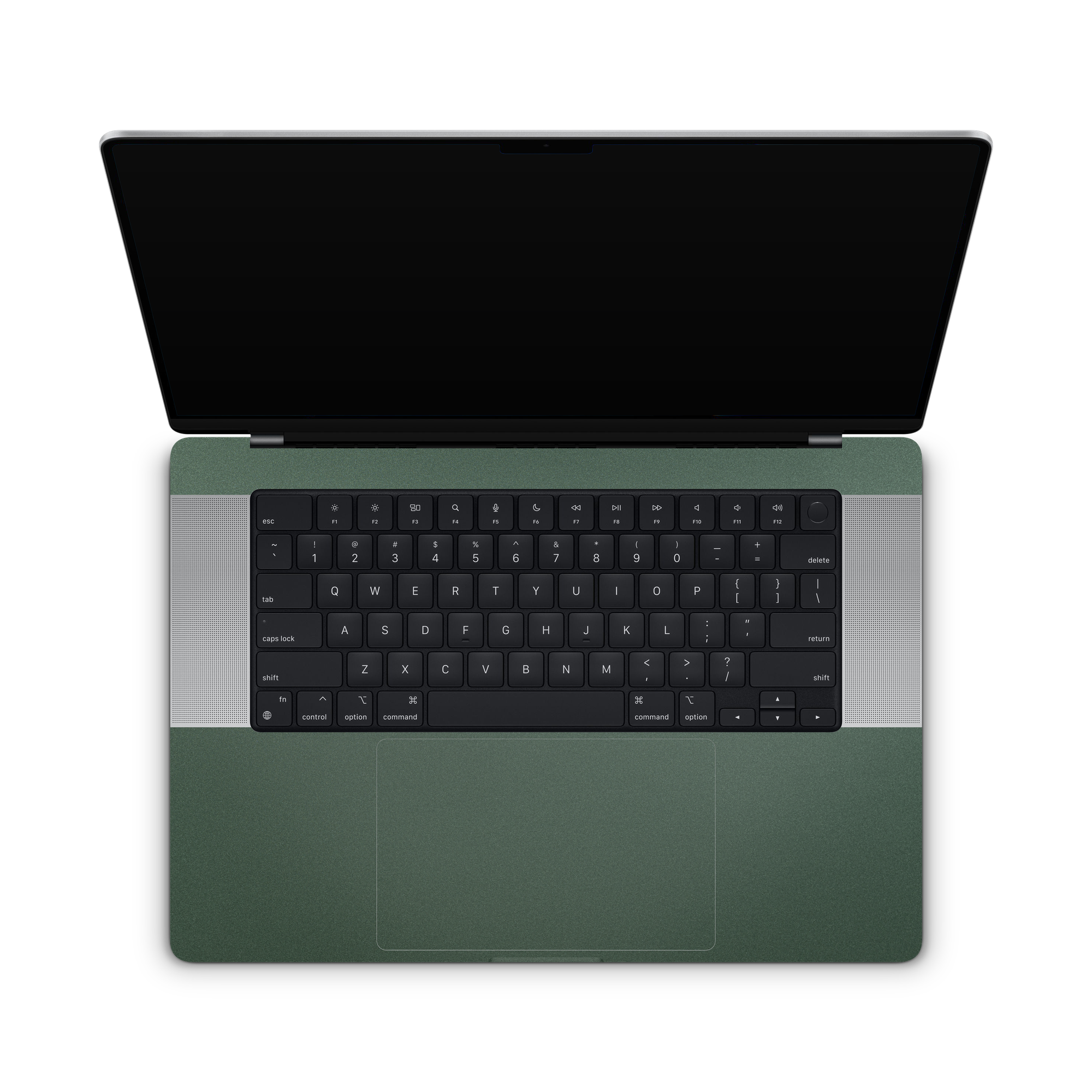 Apple MacBook Pro 16" 2021+ Professional Interior Matte Green Metallic Skin Wrap Cover