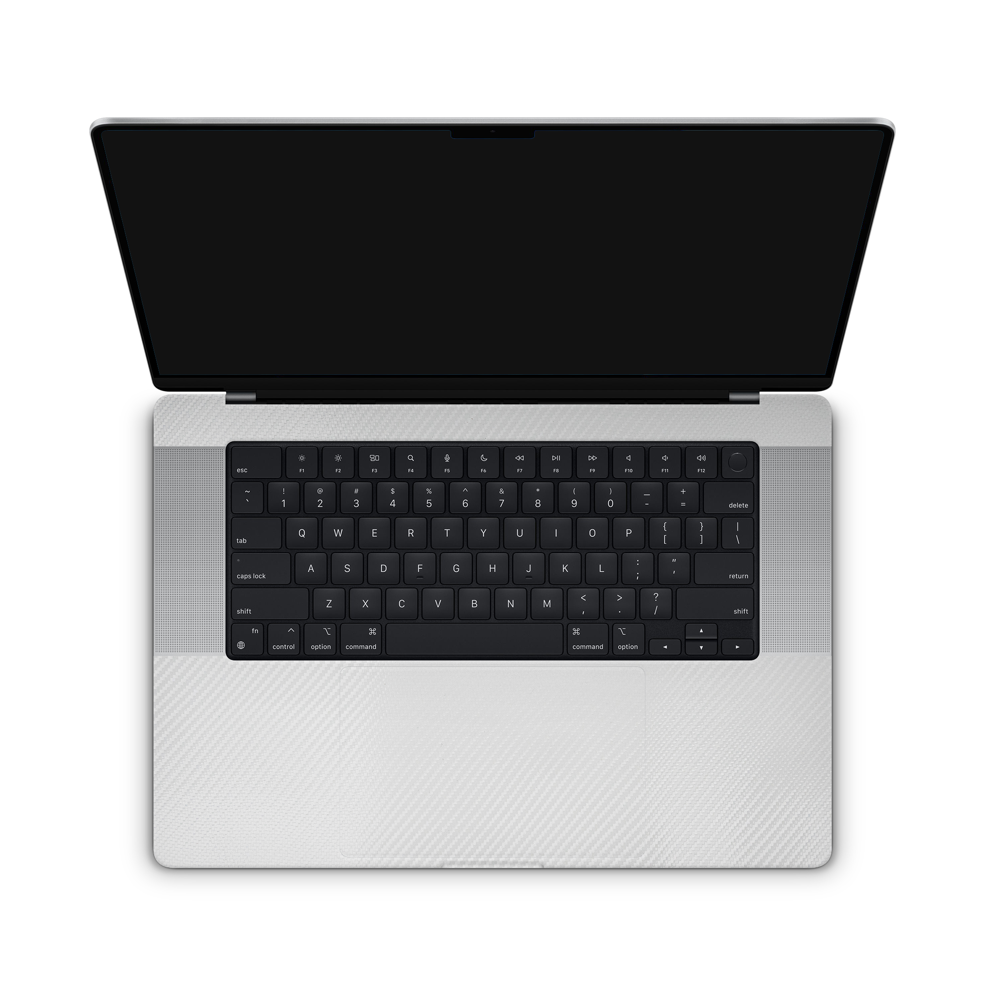 Apple Macbook Professional 16 M1 Professional Interior White Carbon Fiber Skin Wrap Cover