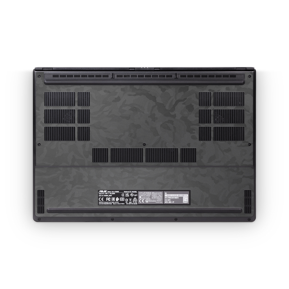 Asus Proart P16 2024 Professional Bottom Black Camo Skin Wrap Cover