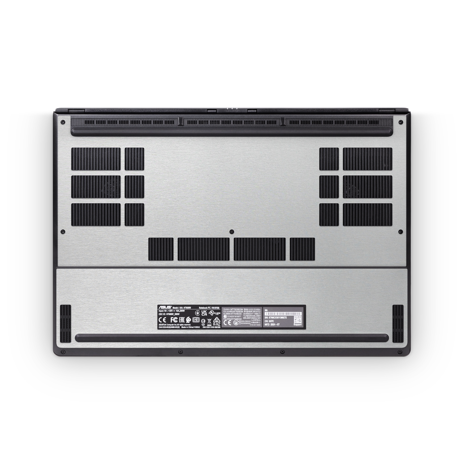 Asus Proart P16 2024 Professional Bottom Brushed Aluminum Skin Wrap Cover