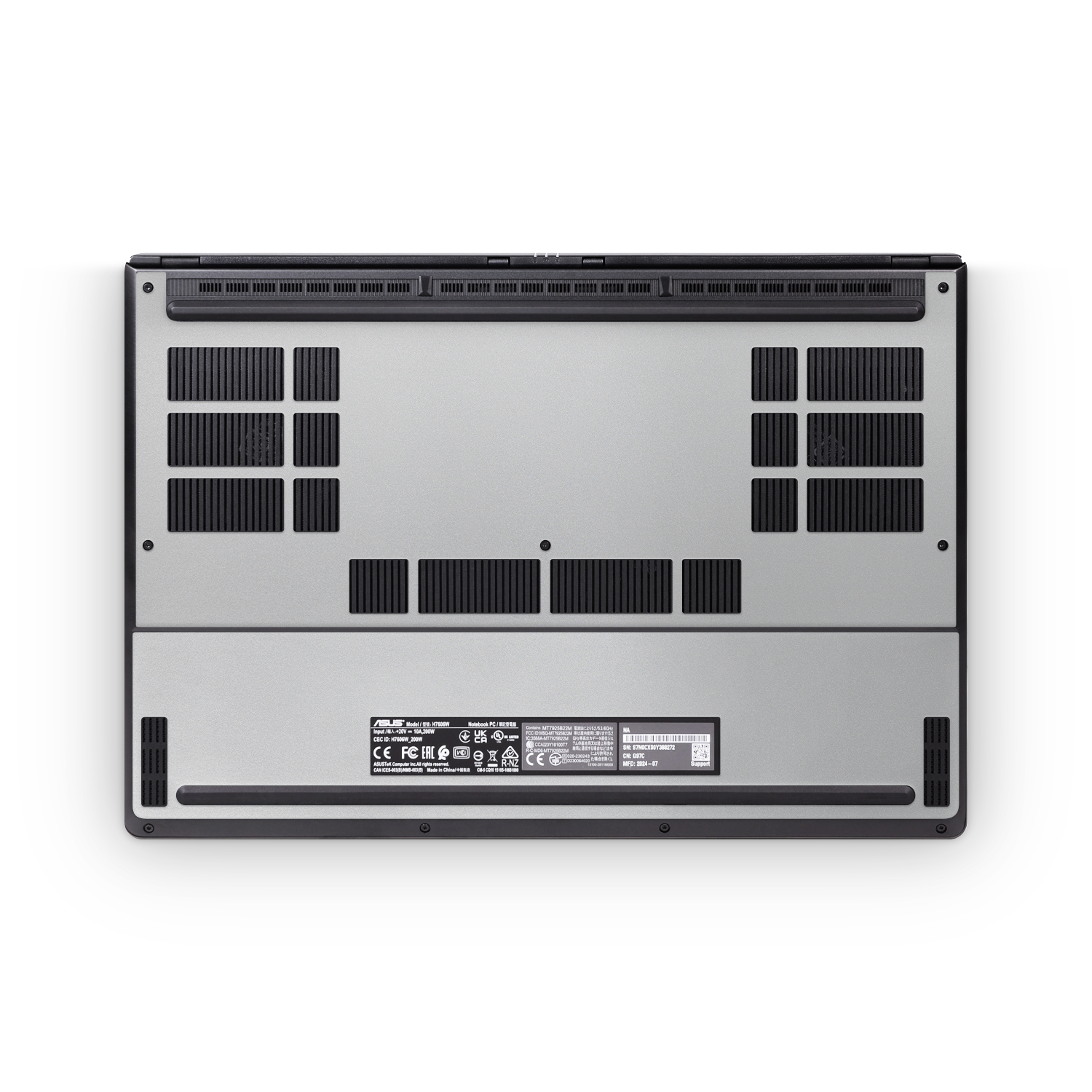 Asus Proart P16 2024 Professional Bottom Satin Aluminum Skin Wrap Cover