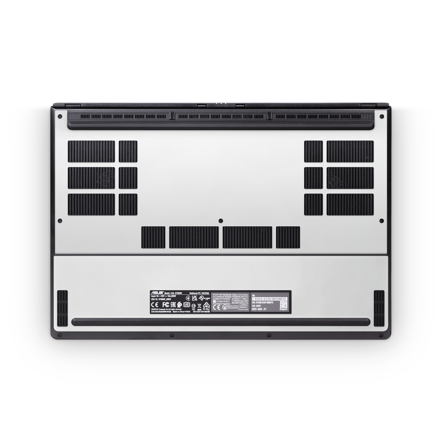 Asus Proart P16 2024 Professional Bottom Satin White Skin Wrap Cover