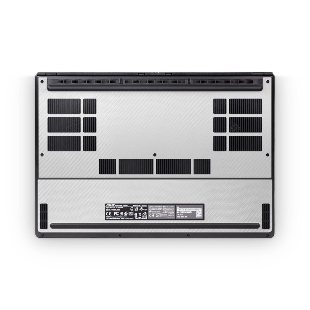 Asus Proart P16 2024 Professional Bottom White Carbon Fiber Skin Wrap Cover