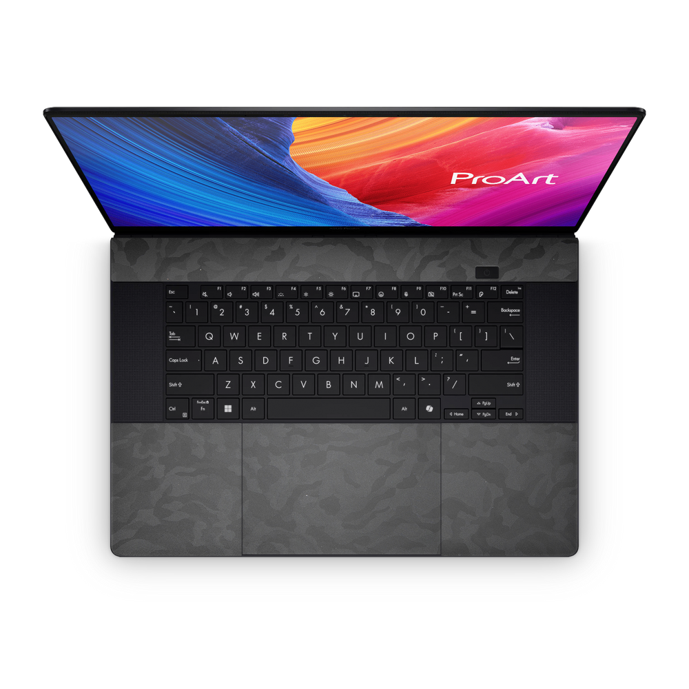 Asus Proart P16 2024 Professional Interior Black Camo Skin Wrap Cover