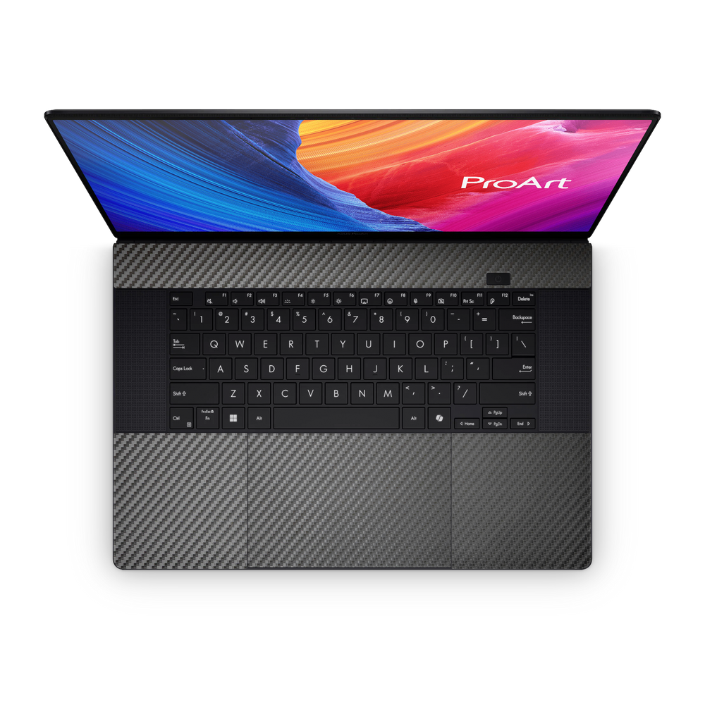 Asus Proart P16 2024 Professional Interior Black Carbon Fiber Skin Wrap Cover