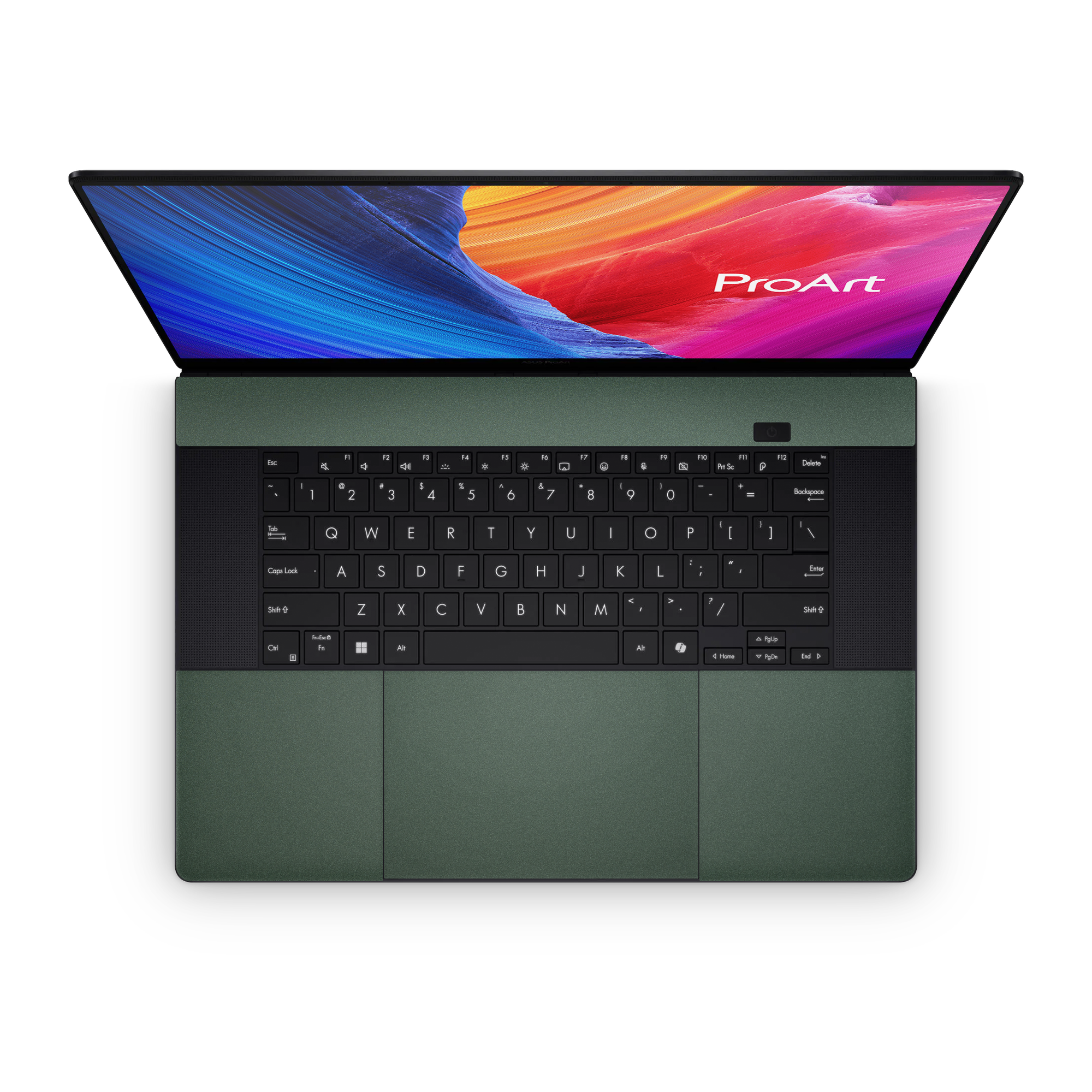 Asus ProArt P16 2024 Professional Interior Matte Green Metallic Skin Wrap Cover