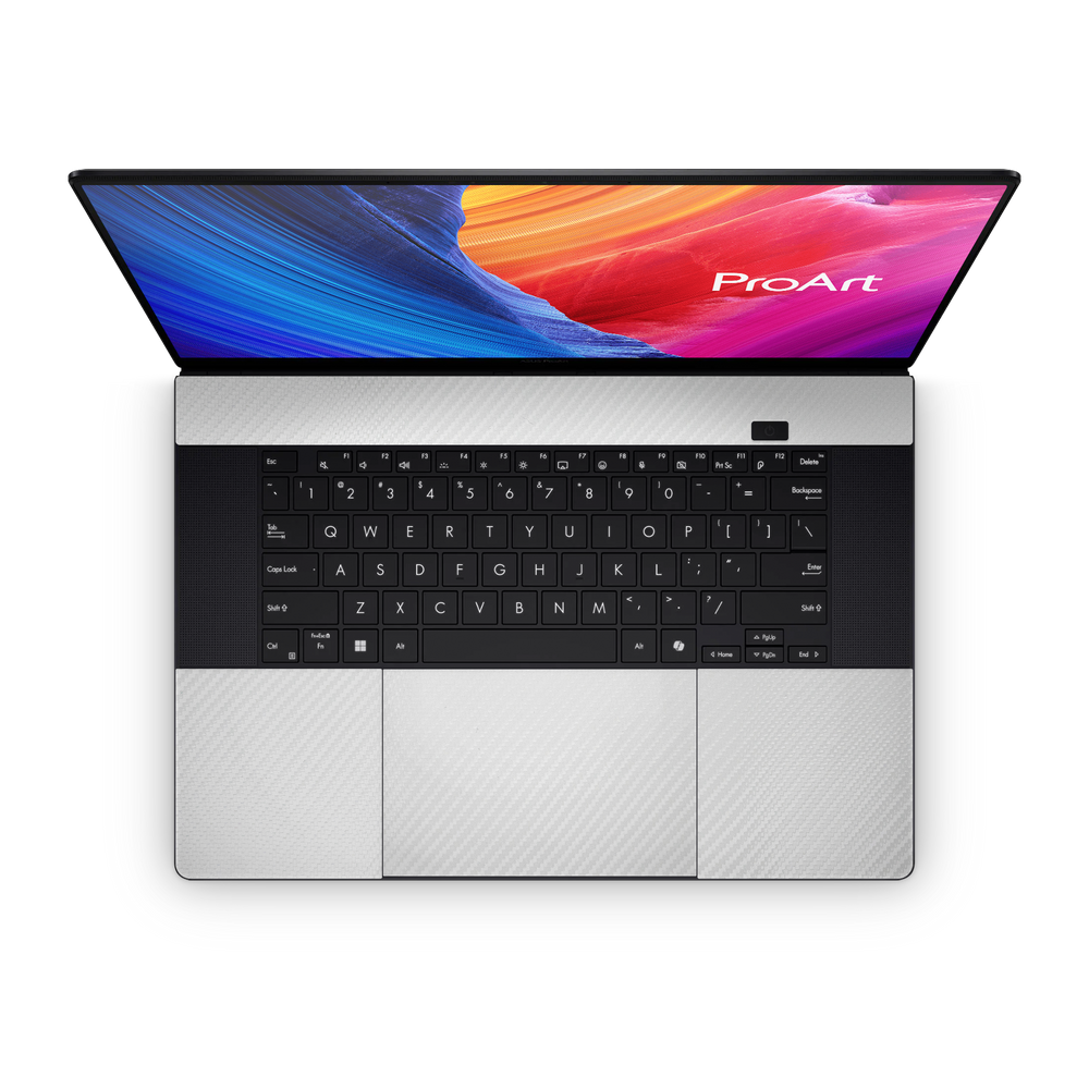 Asus Proart P16 2024 Professional Interior White Carbon Fiber Skin Wrap Cover