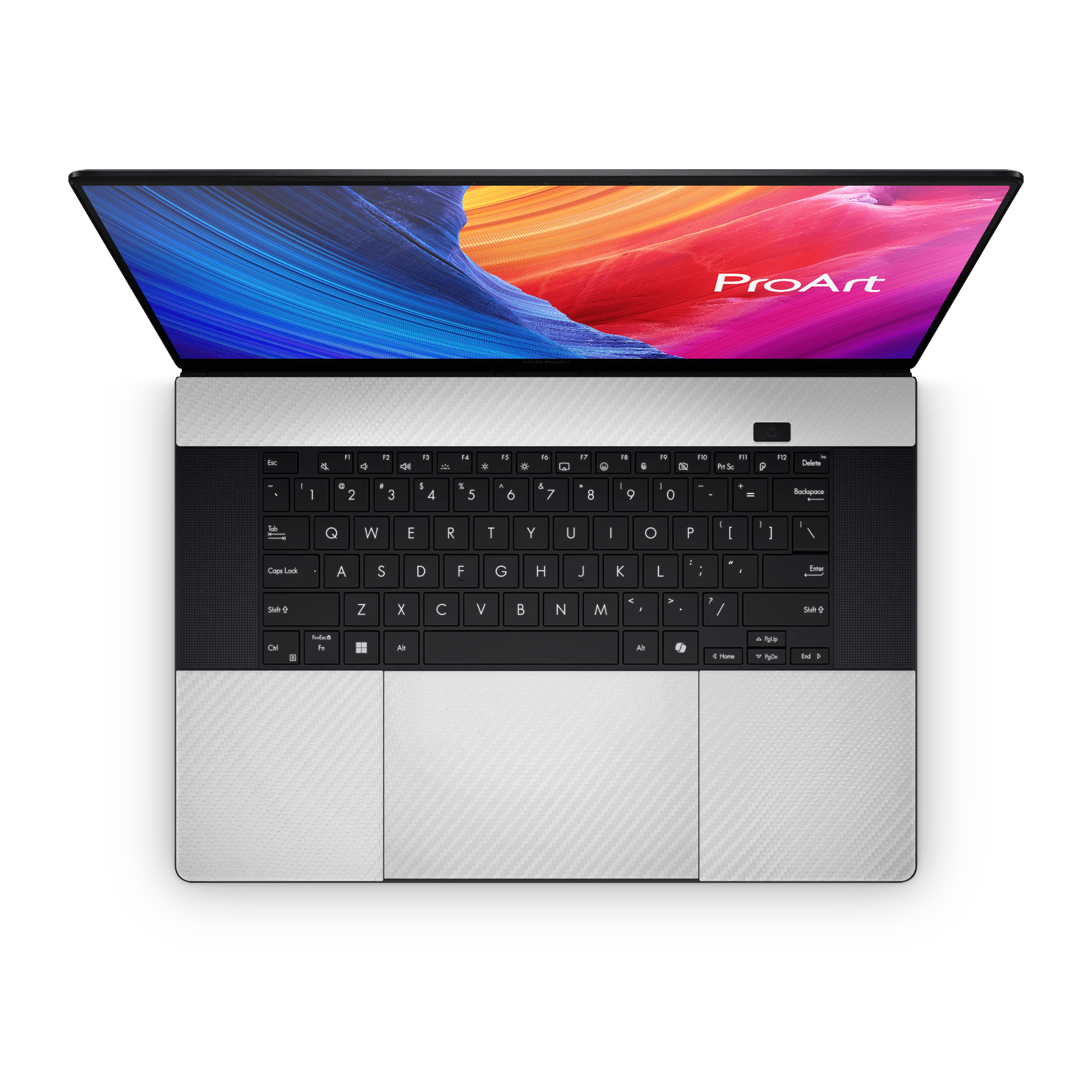 Asus Proart P16 2024 Professional Interior White Carbon Fiber Skin Wrap Cover
