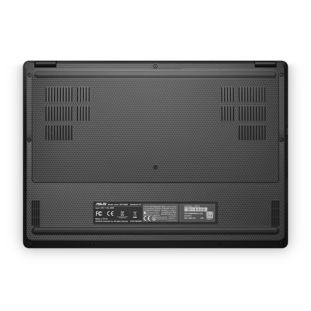 Asus Proart Px13 2024 Professional Bottom Black Matrix Skin Wrap Cover