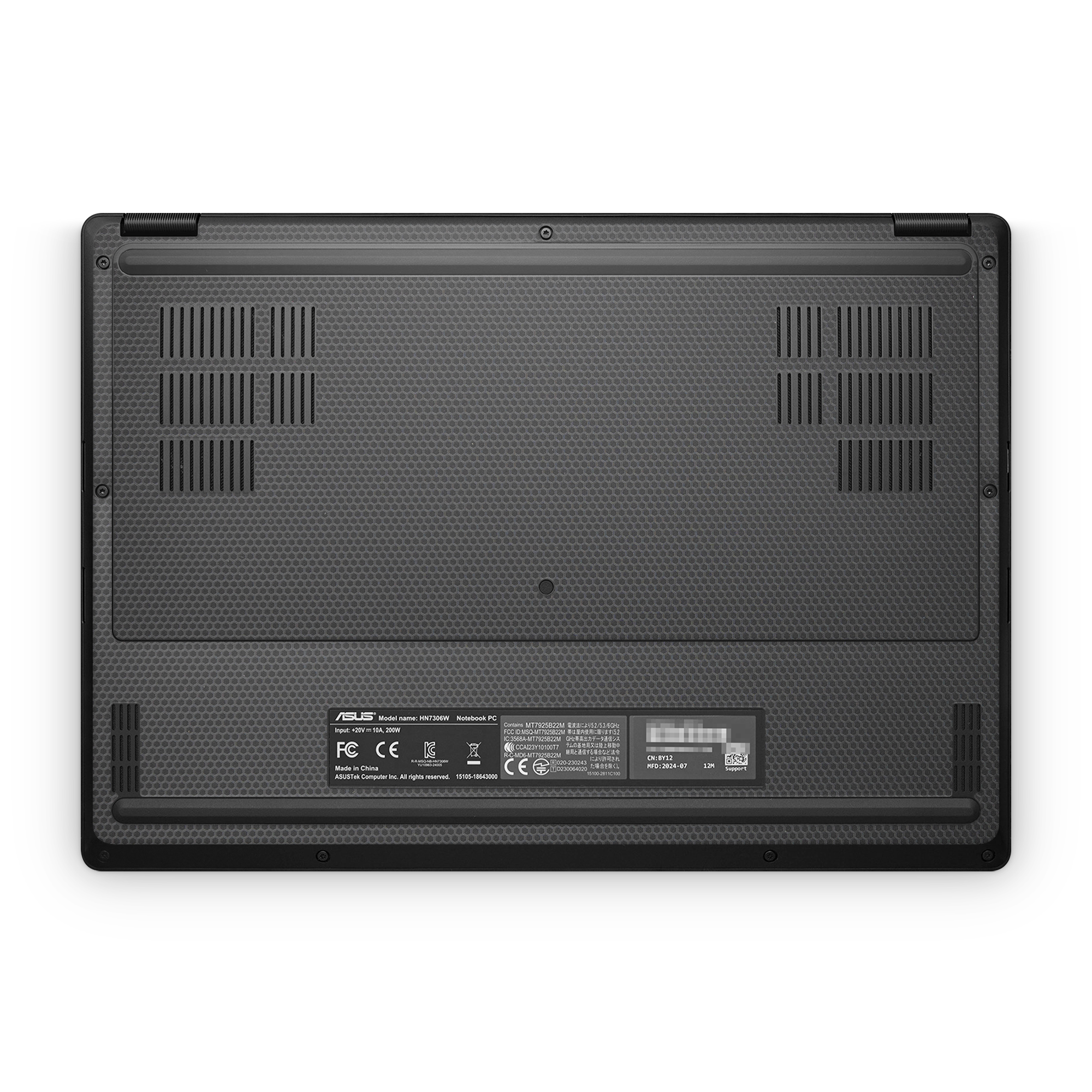 Asus Proart Px13 2024 Professional Bottom Black Matrix Skin Wrap Cover
