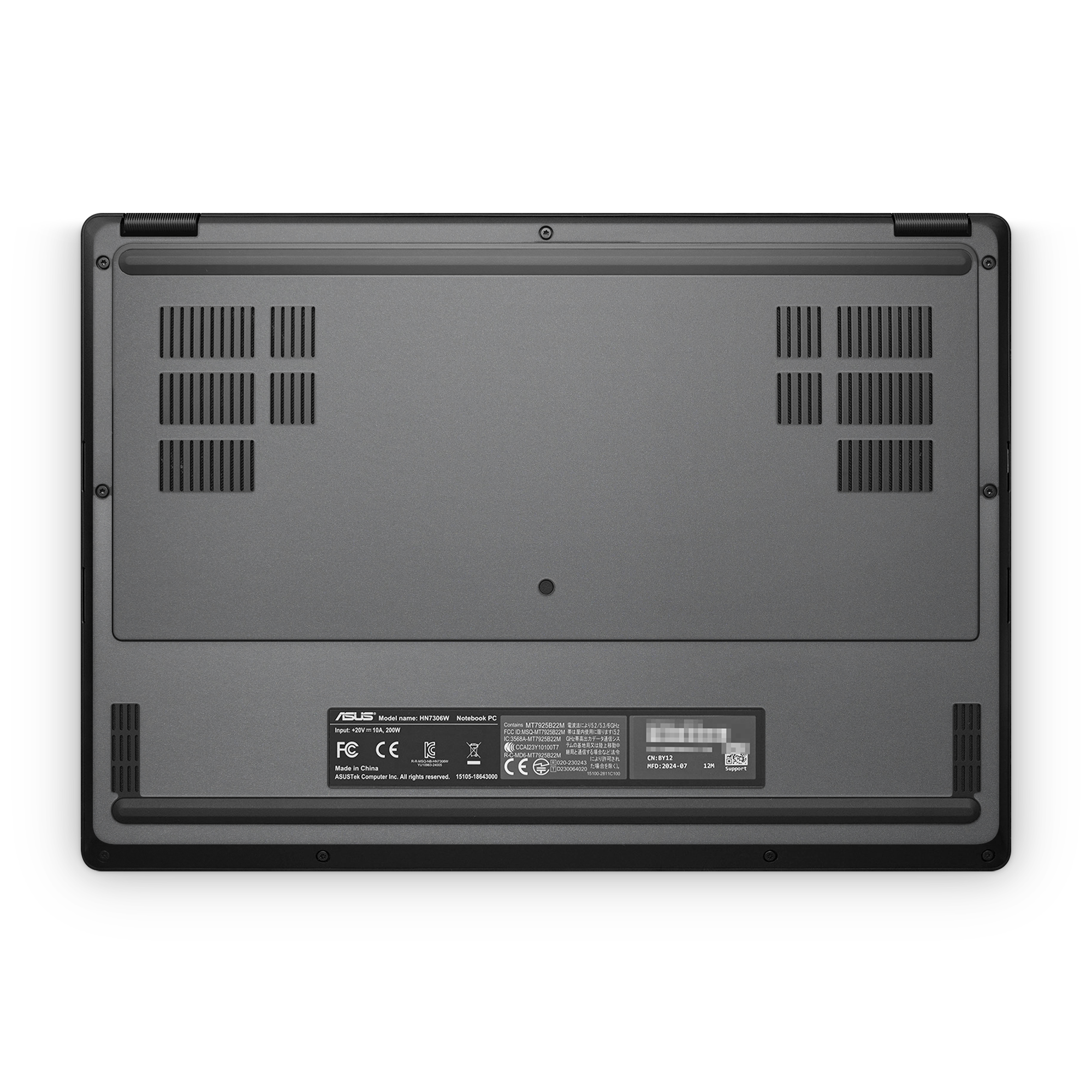 Asus Proart Px13 2024 Professional Bottom Charcoal Grey Skin Wrap Cover