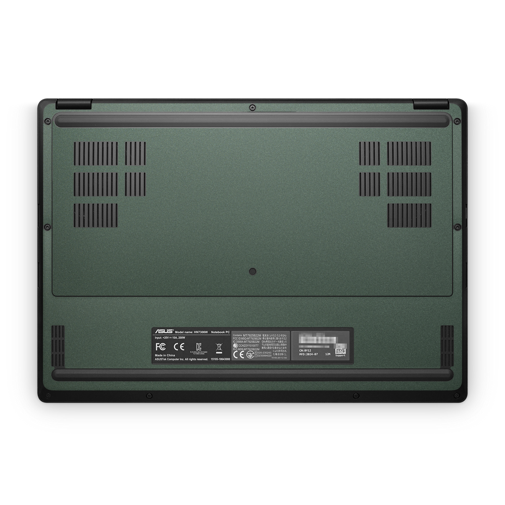 Asus ProArt PX13 2024 Professional Bottom Matte Green Metallic Skin Wrap Cover