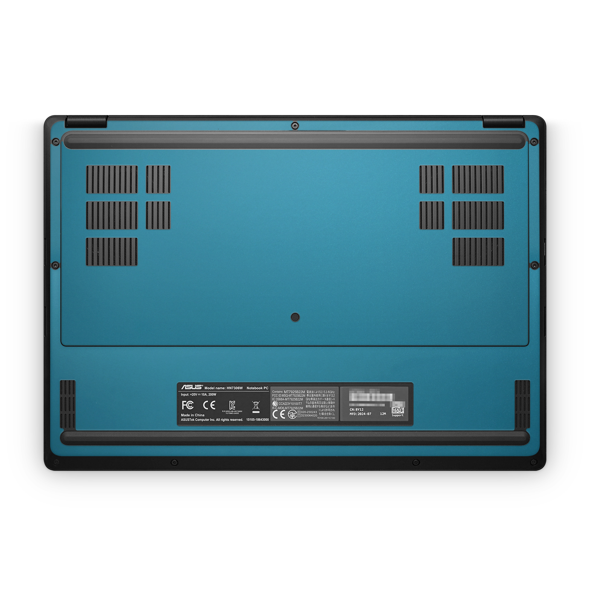 Asus Proart Px13 2024 Professional Bottom Satin Ocean Shimmer Skin Wrap Cover