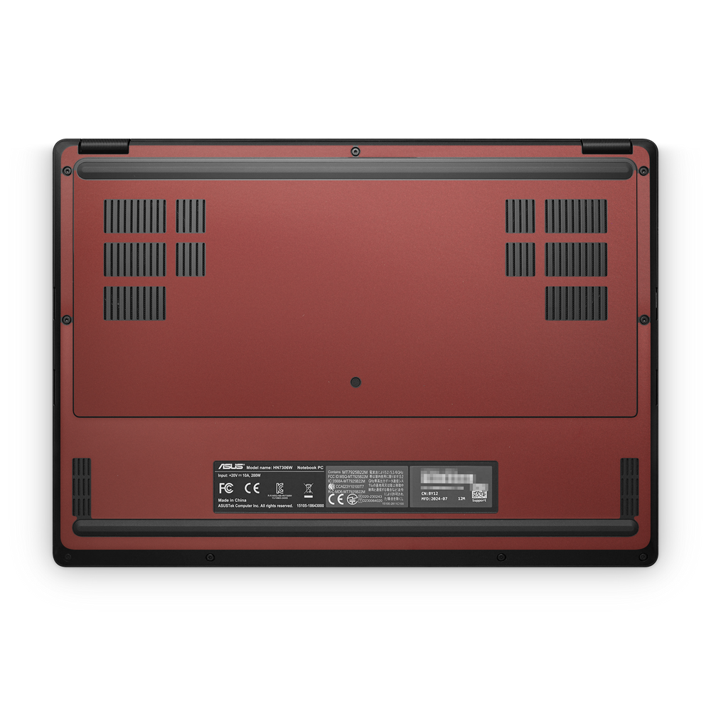 Asus ProArt PX13 2024 Professional Bottom Vampire Red Skin Wrap Cover