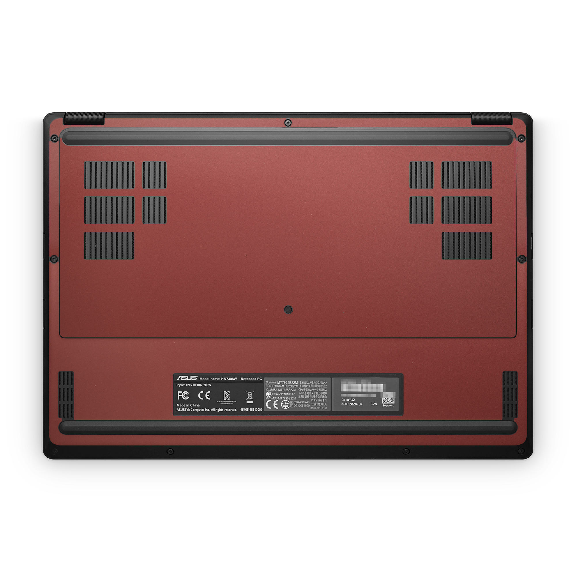 Asus ProArt PX13 2024 Professional Bottom Vampire Red Skin Wrap Cover