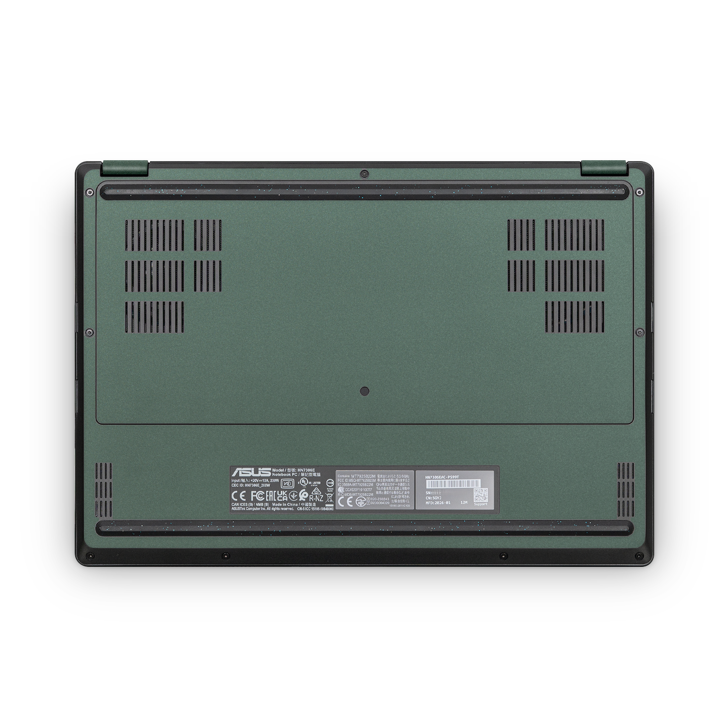 Asus ProArt PX13 GoPro 2026 Professional Bottom Matte Green Metallic Skin Wrap Cover