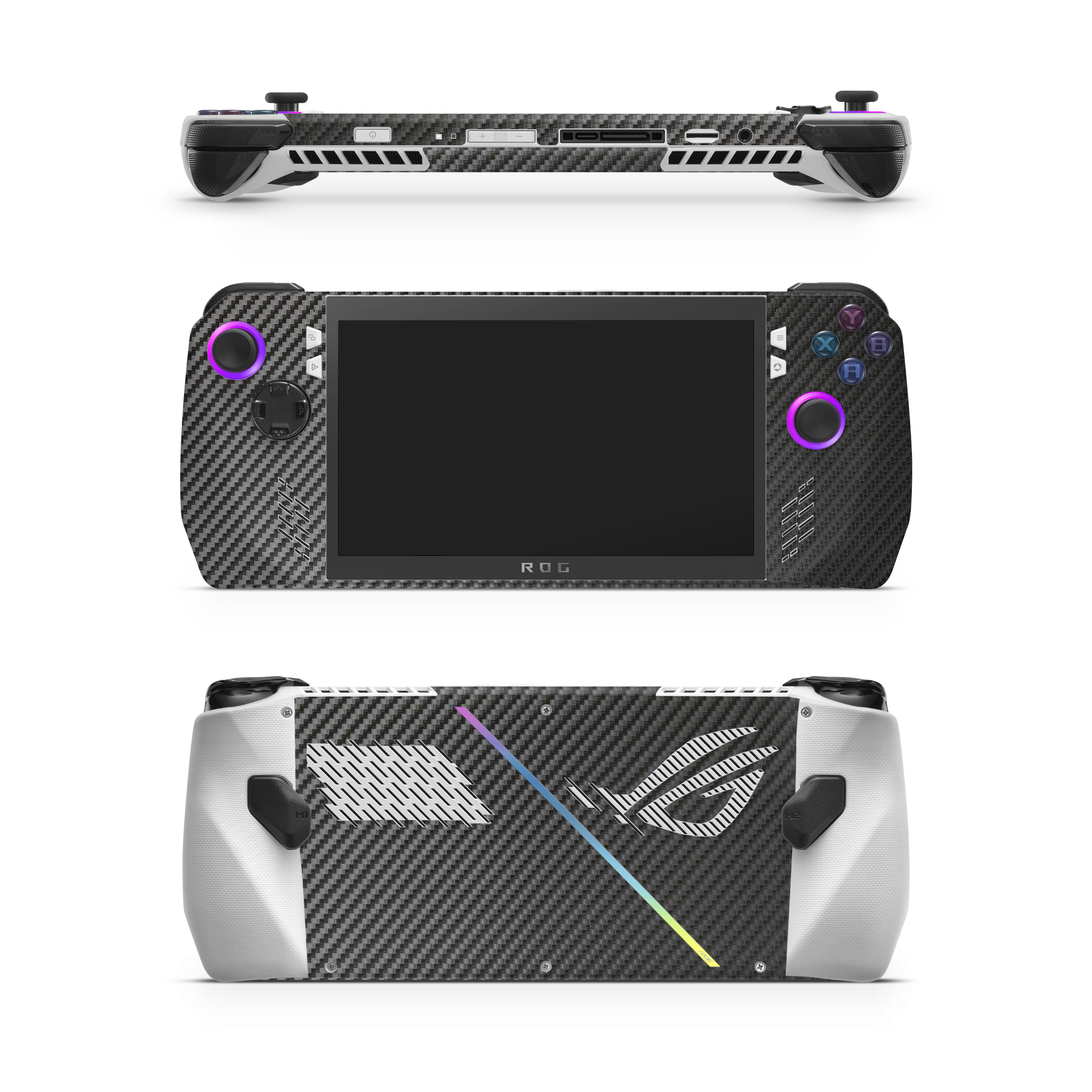 Asus Rog Ally 2023 Essentials Black Carbon Fiber Skin Wrap Cover