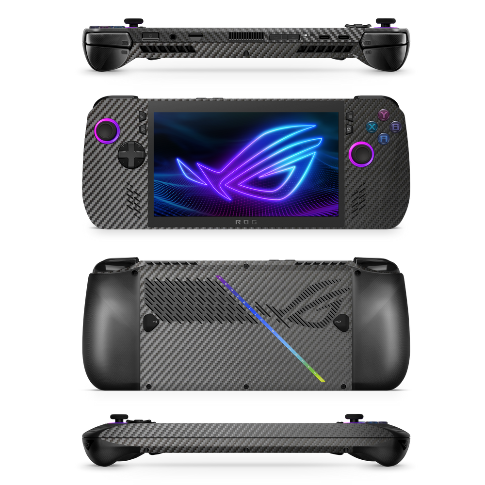 Asus Rog Ally X 2024 Essentials Black Carbon Fiber Skin Wrap Cover