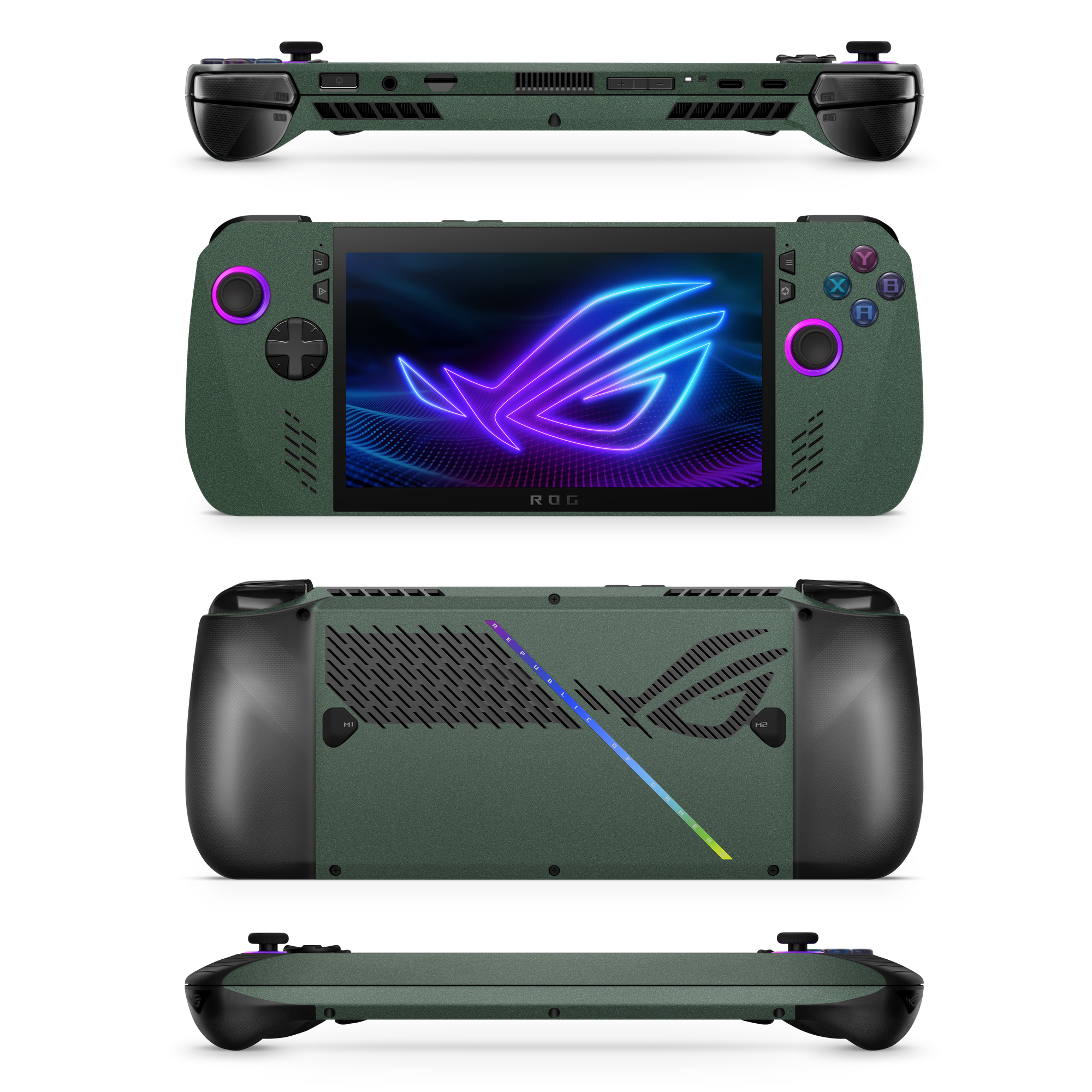 Asus ROG Ally X 2024 Essentials Matte Green Metallic Skin Wrap Cover