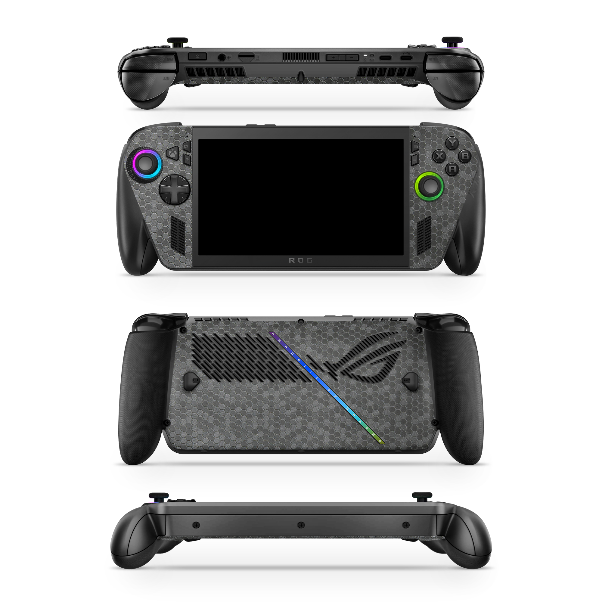 Asus Rog Ally Xbox 2025 Essentials Black Honeycomb Skin Wrap Cover