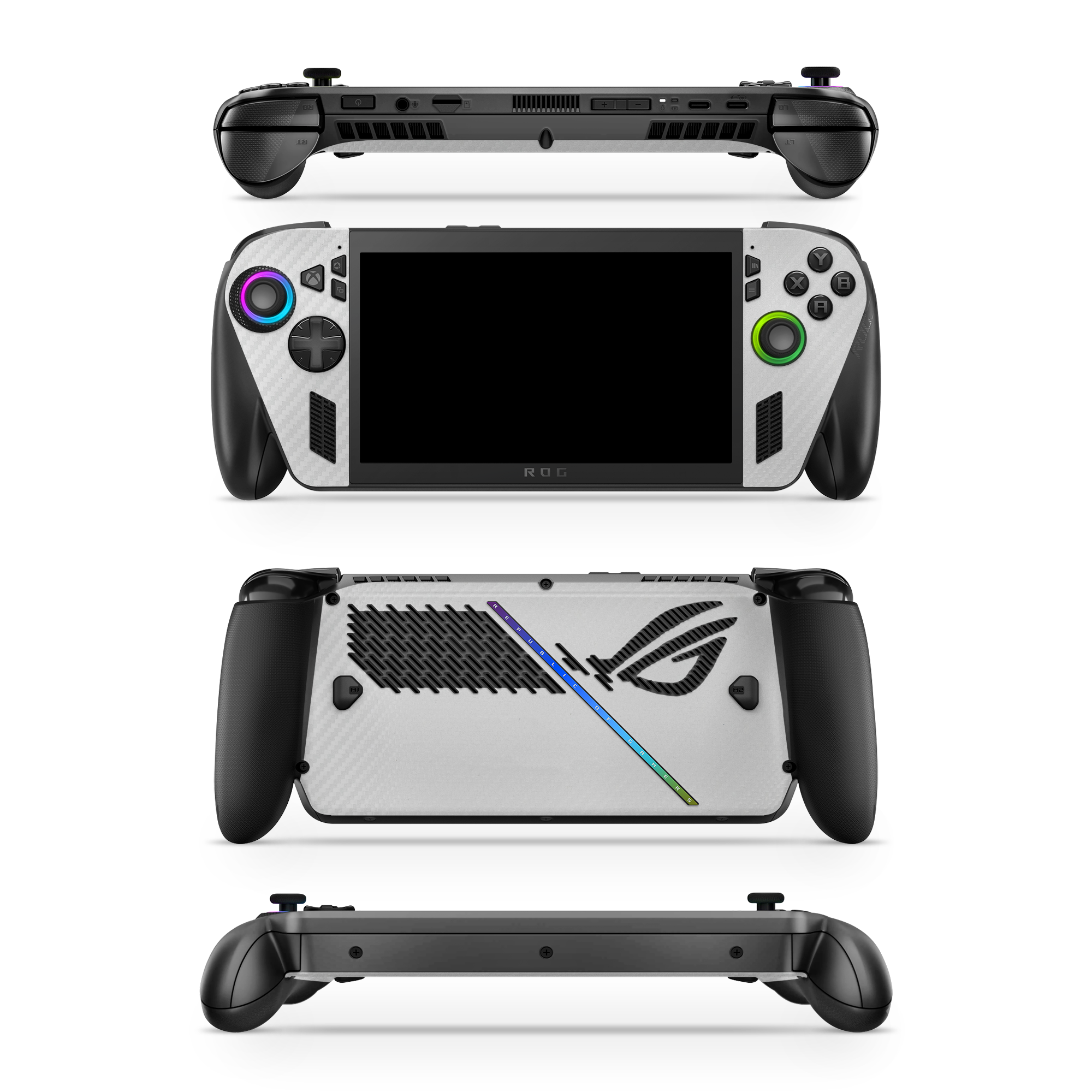 Asus Rog Ally Xbox 2025 Essentials White Carbon Fiber Skin Wrap Cover
