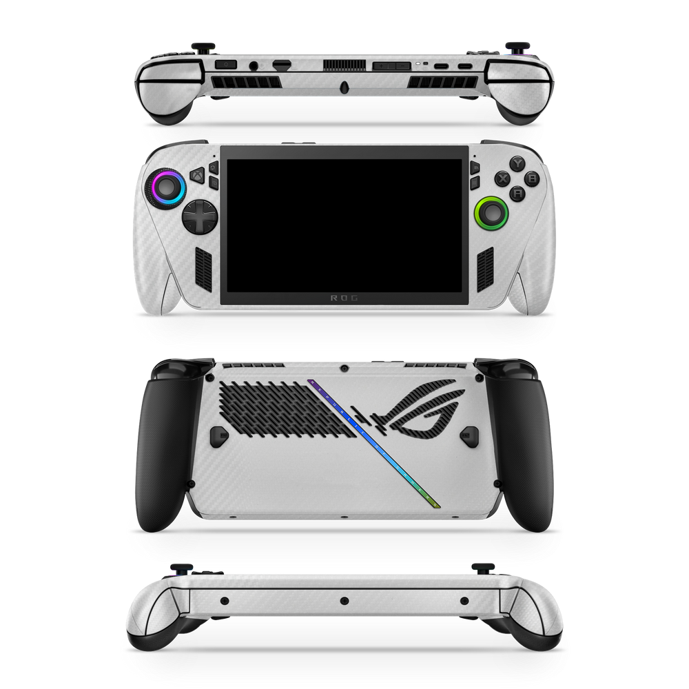 Asus Rog Ally Xbox 2025 Professional White Carbon Fiber Skin Wrap Cover