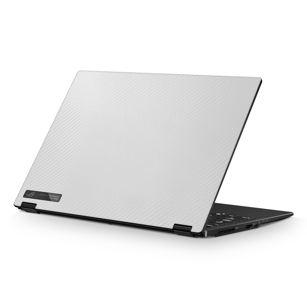 Asus Rog Flow X13 2021 2022 Essentials White Carbon Fiber Skin Wrap Cover