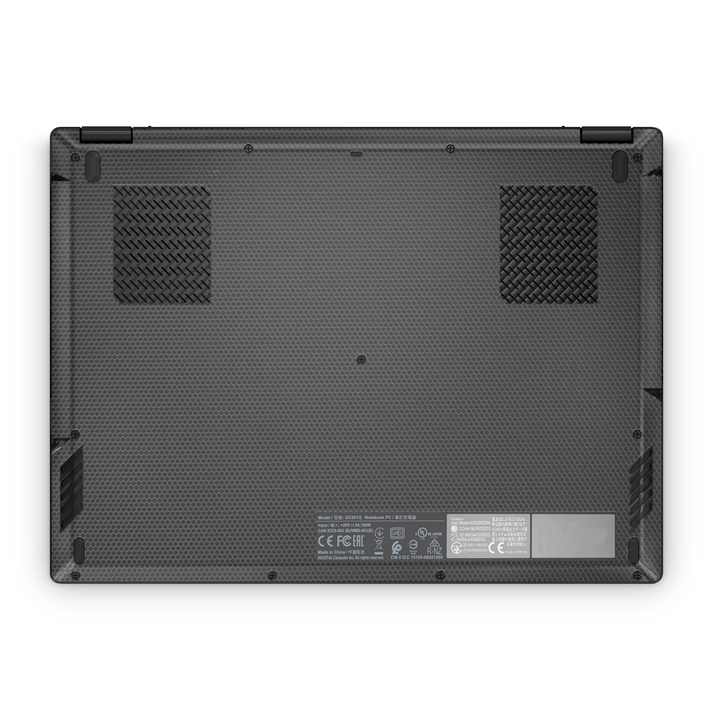 Asus Rog Flow X13 2021 2022 Professional Bottom Black Matrix Skin Wrap Cover