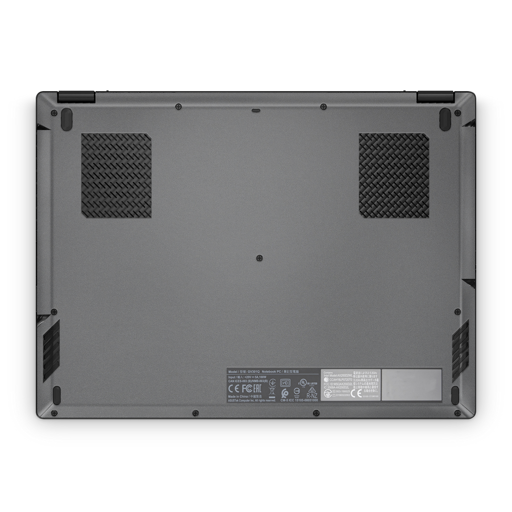 Asus Rog Flow X13 2021 2022 Professional Bottom Charcoal Grey Skin Wrap Cover