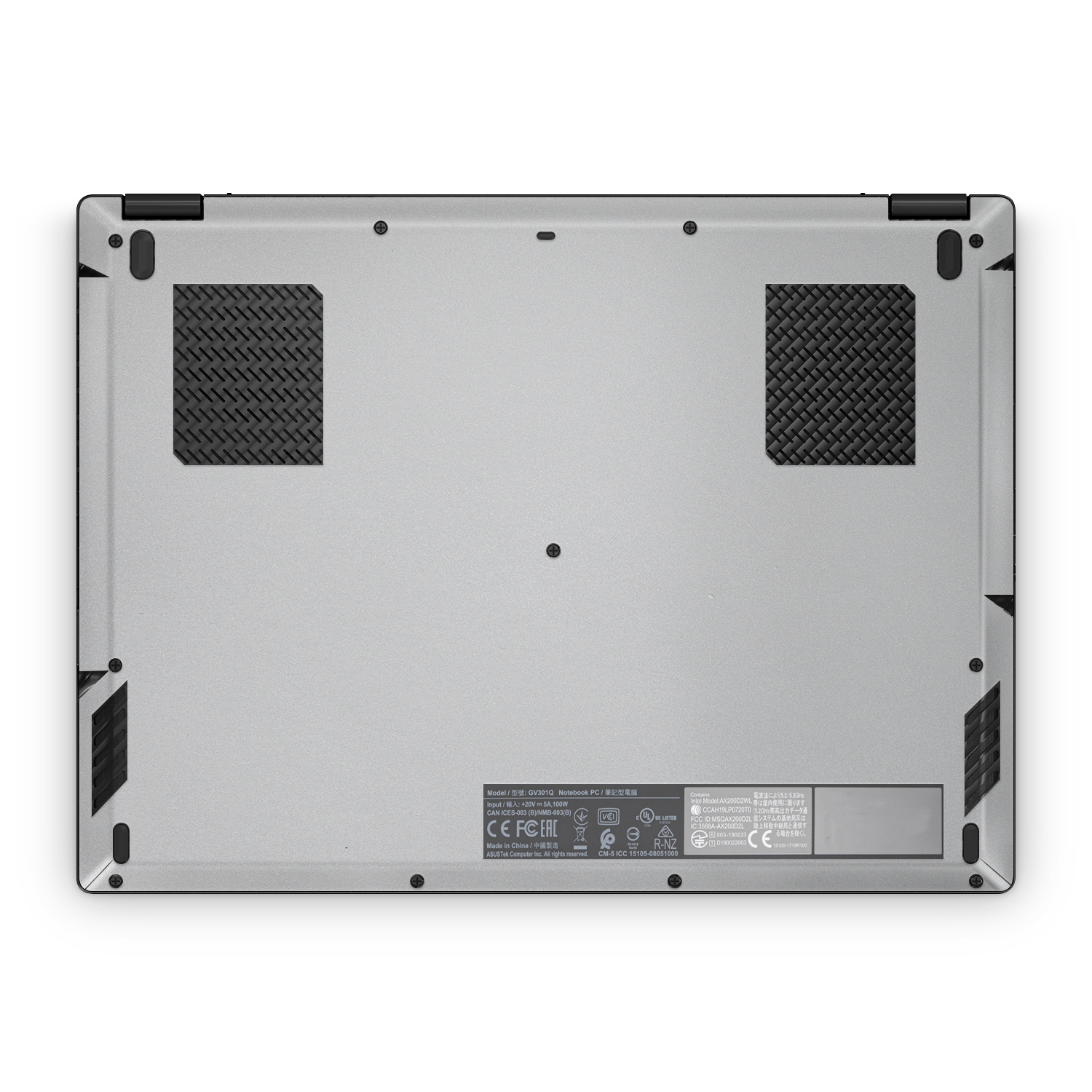 Asus Rog Flow X13 2021 2022 Professional Bottom Satin Aluminum Skin Wrap Cover