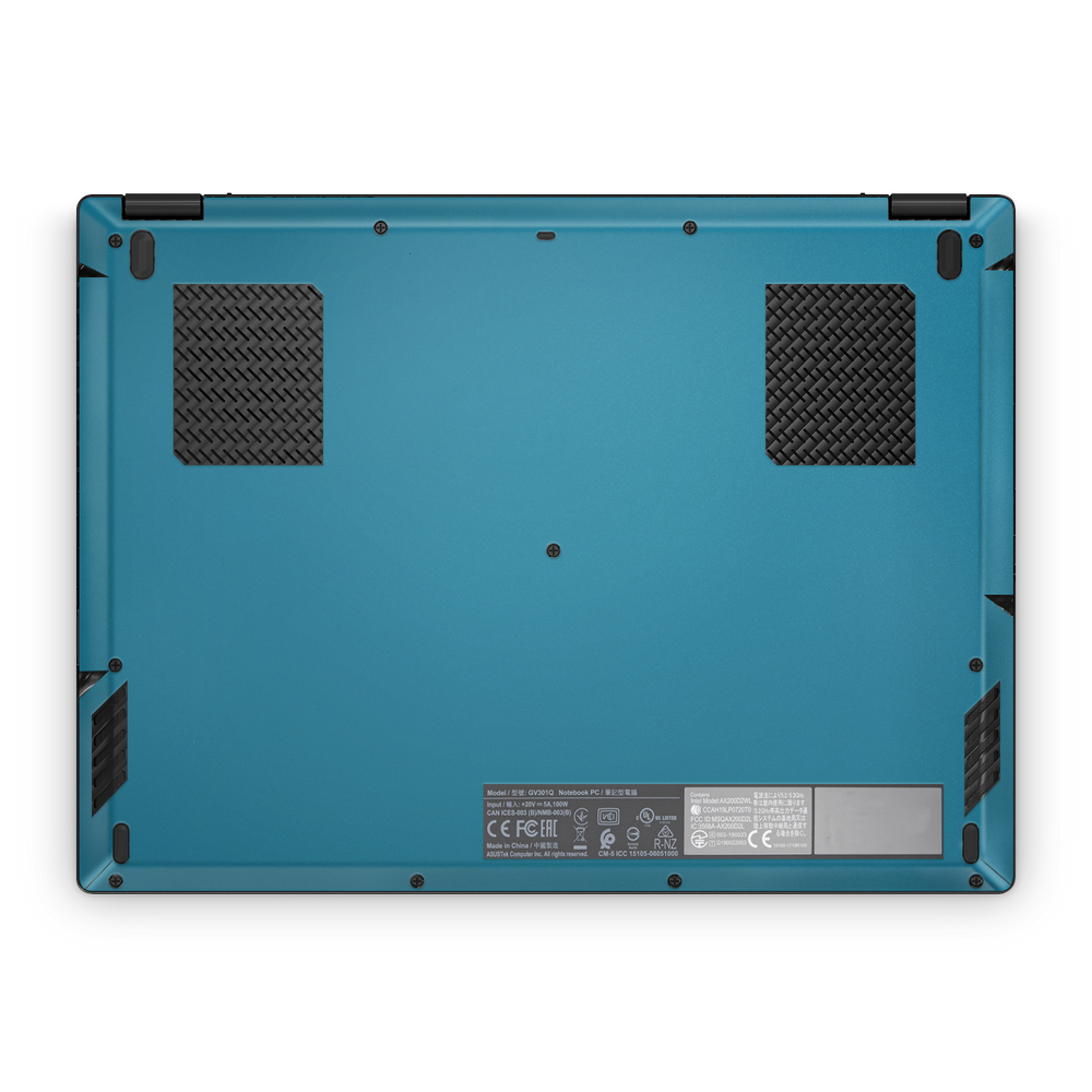 Asus Rog Flow X13 2021 2022 Professional Bottom Satin Ocean Shimmer Skin Wrap Cover