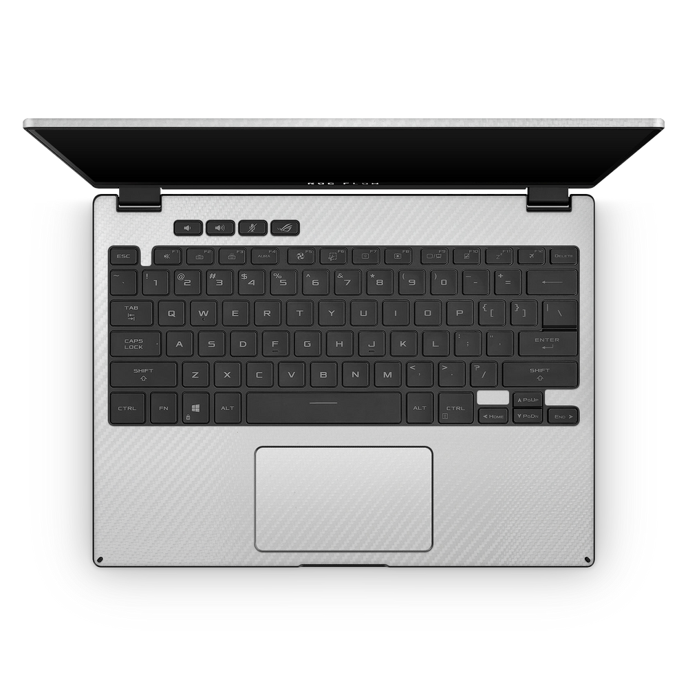Asus Rog Flow X13 2021 2022 Professional Interior White Carbon Fiber Skin Wrap Cover