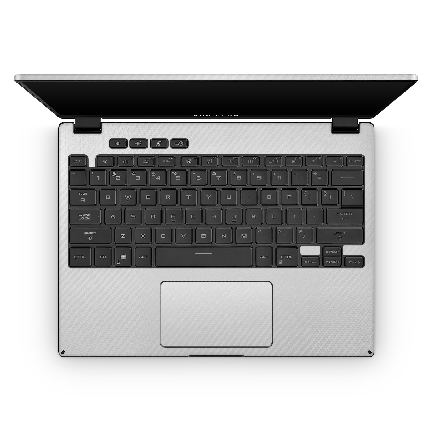 Asus Rog Flow X13 2021 2022 Professional Interior White Carbon Fiber Skin Wrap Cover