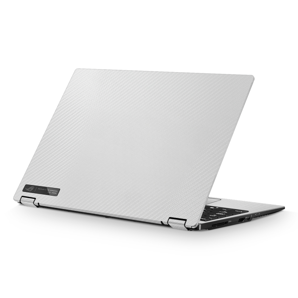 Asus Rog Flow X13 2021 2022 Professional White Carbon Fiber Skin Wrap Cover