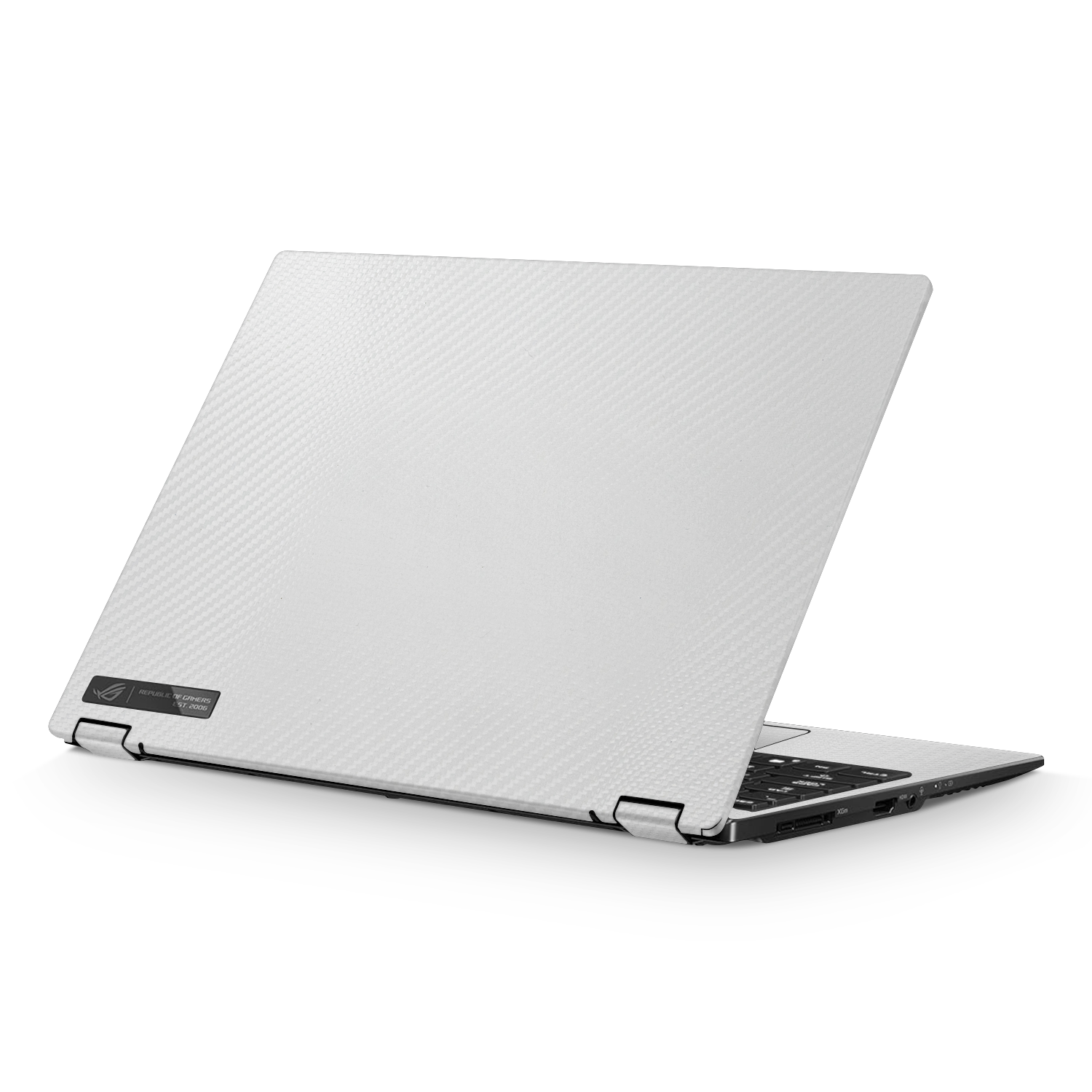 Asus Rog Flow X13 2021 2022 Professional White Carbon Fiber Skin Wrap Cover