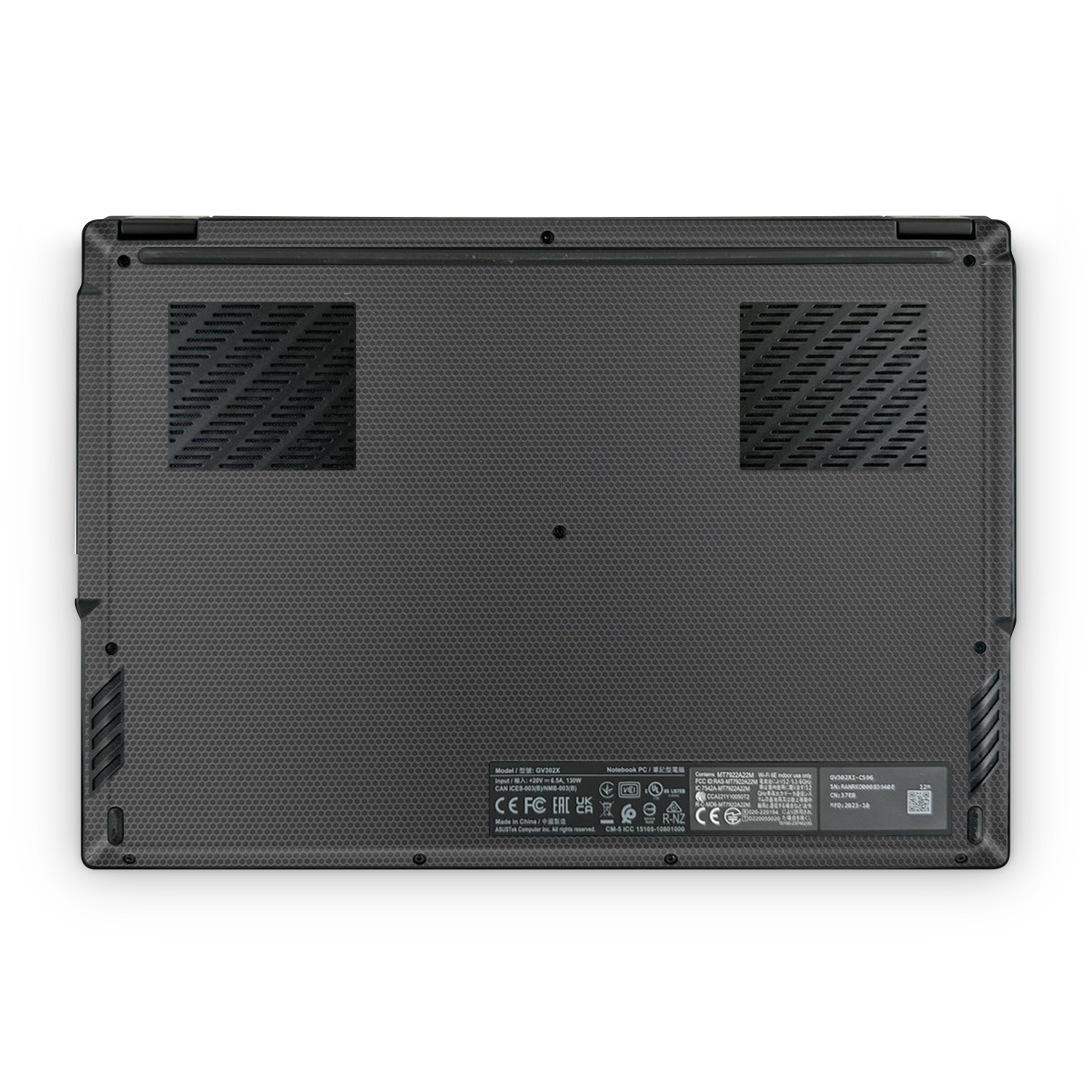 Asus Rog Flow X13 2023 Professional Bottom Black Matrix Skin Wrap Cover