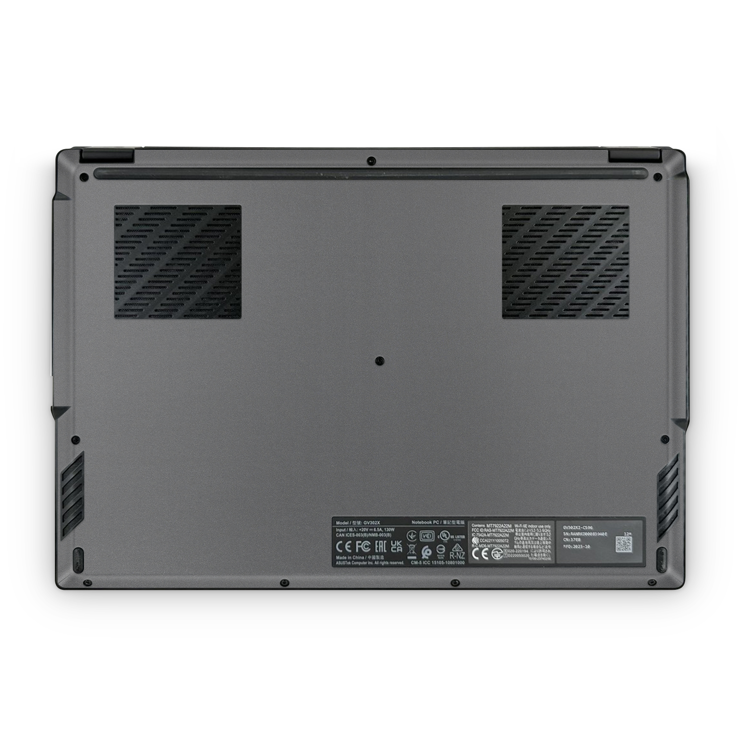 Asus Rog Flow X13 2023 Professional Bottom Charcoal Grey Skin Wrap Cover