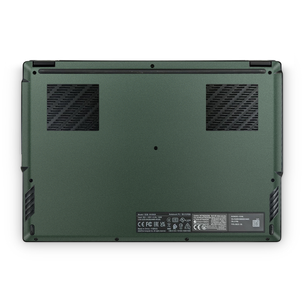 Asus ROG Flow X13 2023 Professional Bottom Matte Green Metallic Skin Wrap Cover