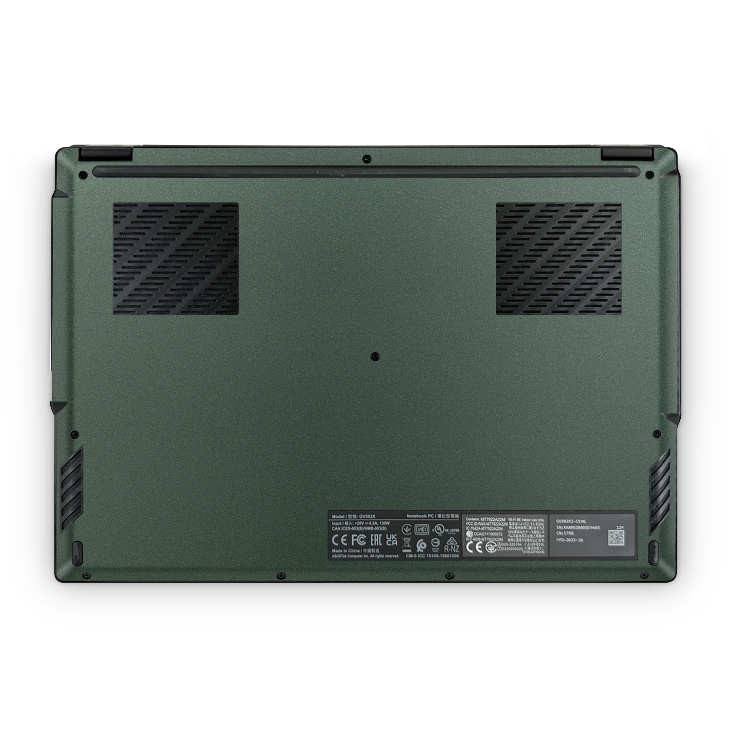 Asus ROG Flow X13 2023 Professional Bottom Matte Green Metallic Skin Wrap Cover