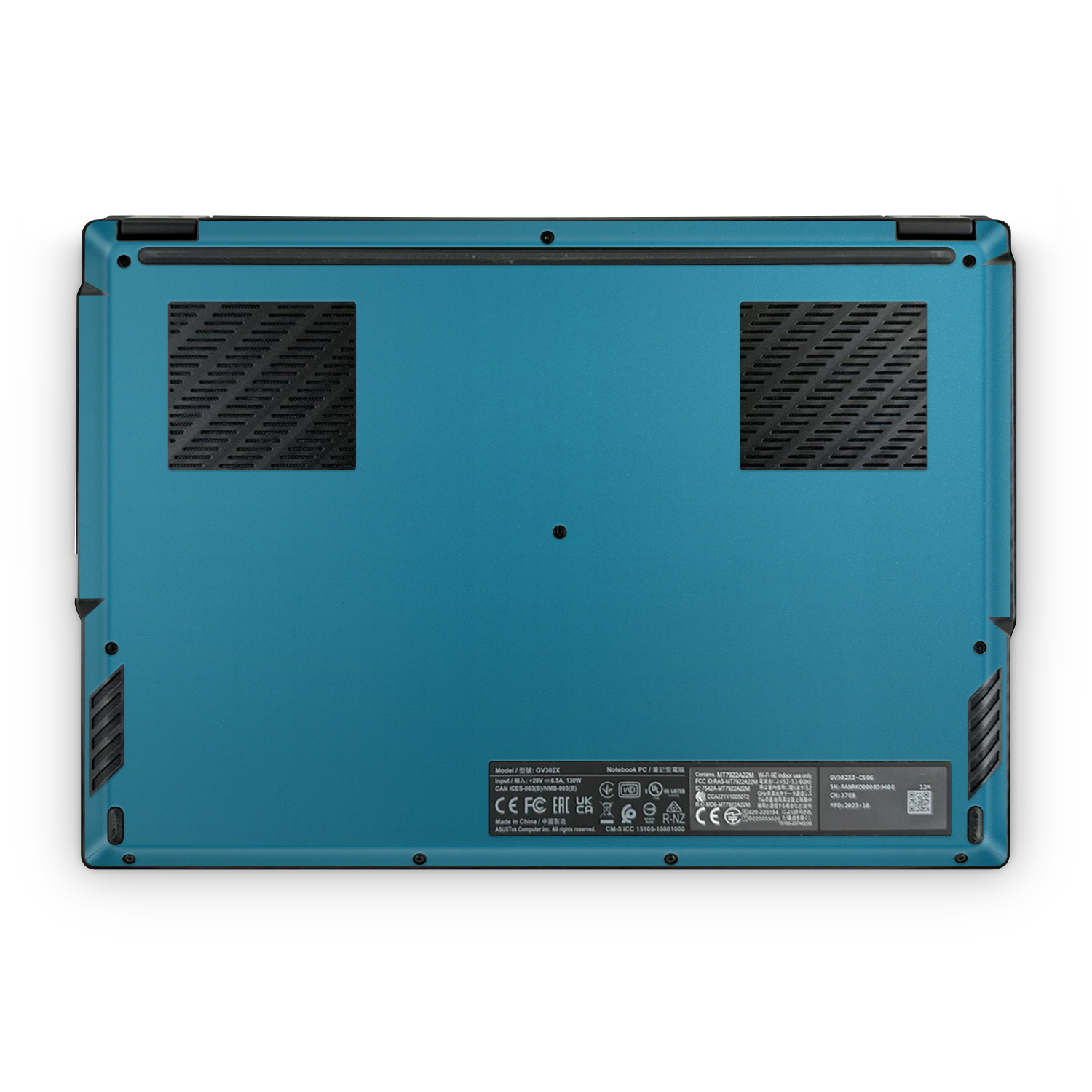 Asus Rog Flow X13 2023 Professional Bottom Satin Ocean Shimmer Skin Wrap Cover