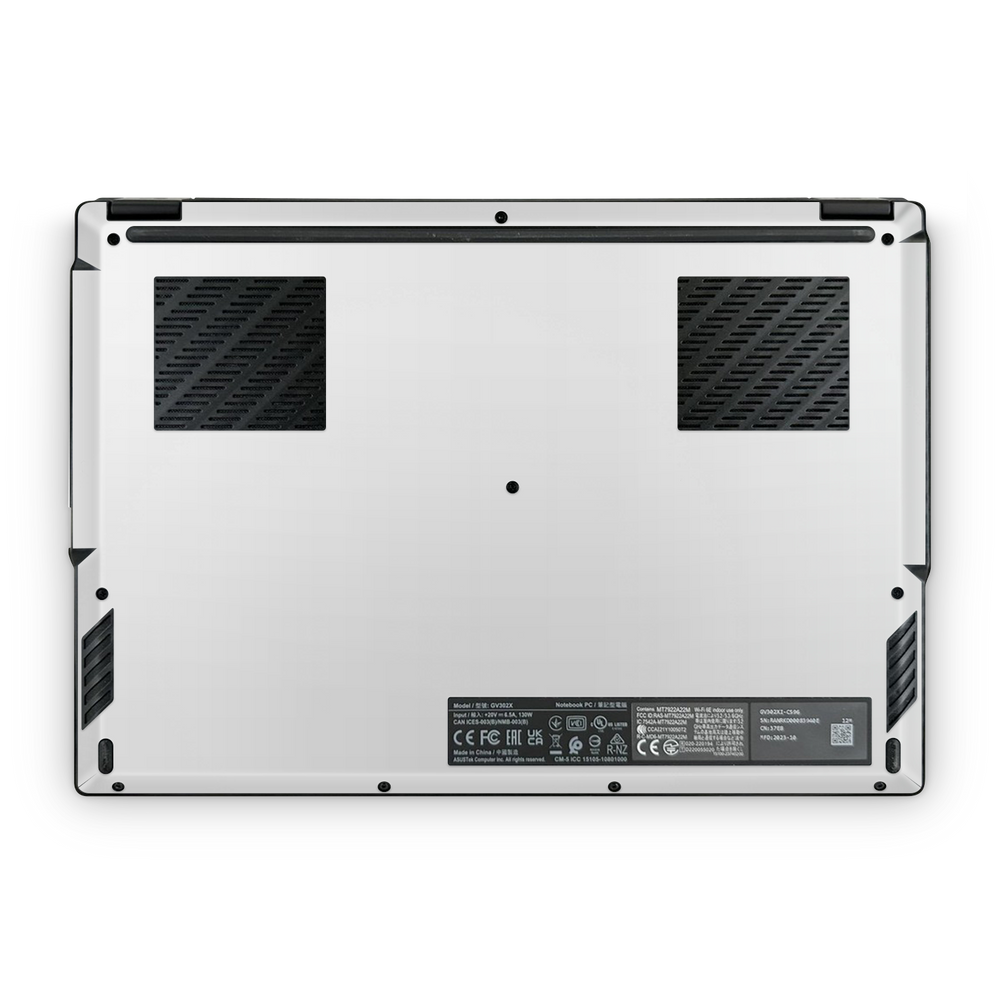 Asus Rog Flow X13 2023 Professional Bottom Satin White Skin Wrap Cover