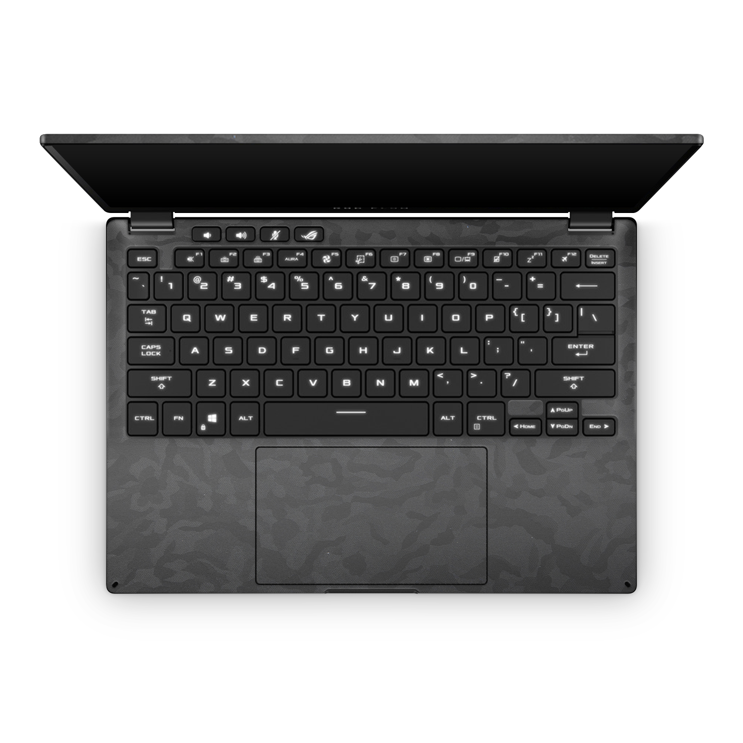 Asus Rog Flow X13 2023 Professional Interior Black Camo Skin Wrap Cover
