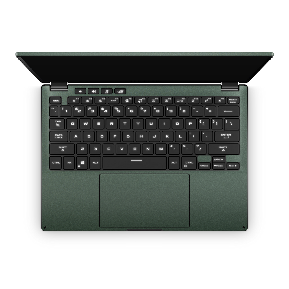 Asus ROG Flow X13 2023 Professional Interior Matte Green Metallic Skin Wrap Cover