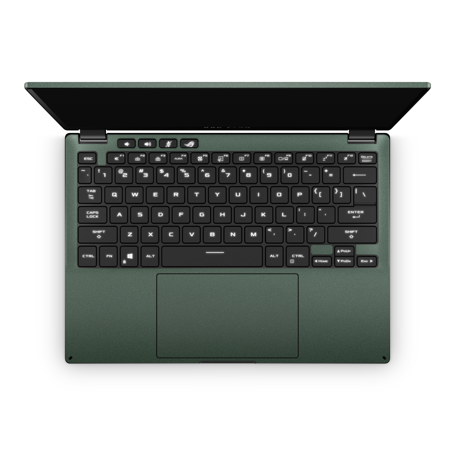Asus ROG Flow X13 2023 Professional Interior Matte Green Metallic Skin Wrap Cover